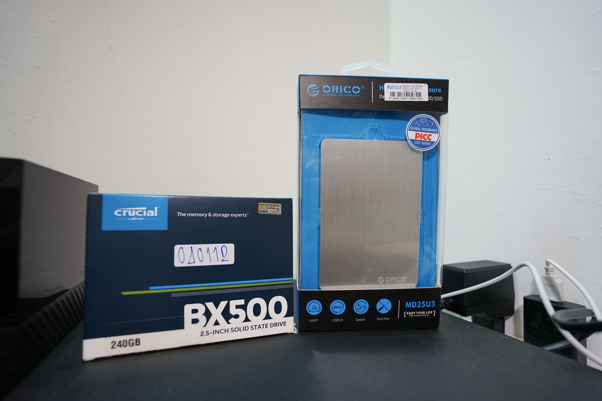 รีวิว Crucial BX500 และ Enclosure จาก Orico MD25U3
